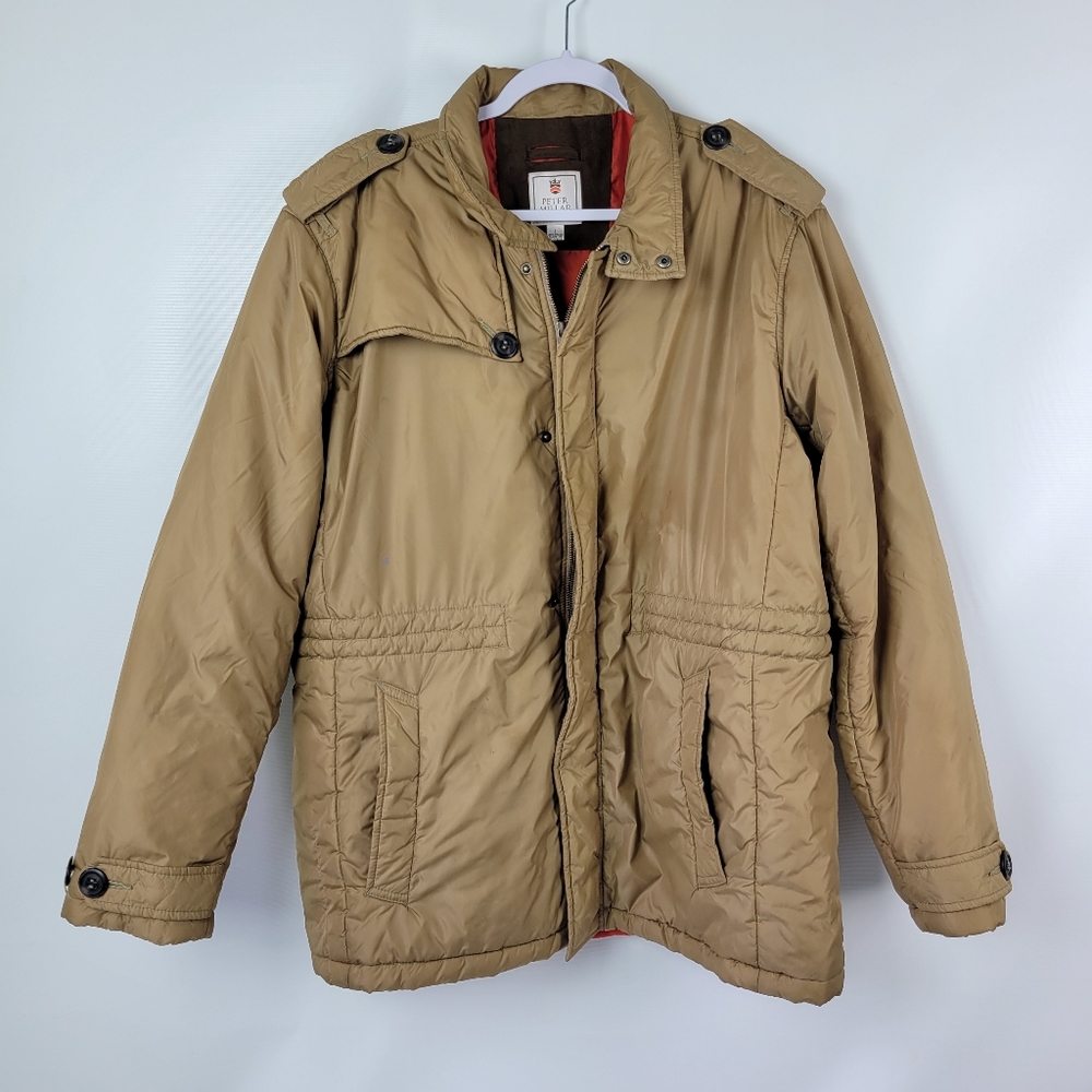 Peter Millar Tan Jacket Sz Large - image 1